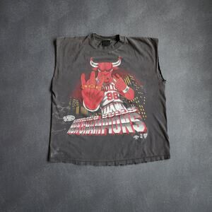 Vintage 1998 Chicago Bulls Benny the Bull NBA Finals Cutoff Shirt XL